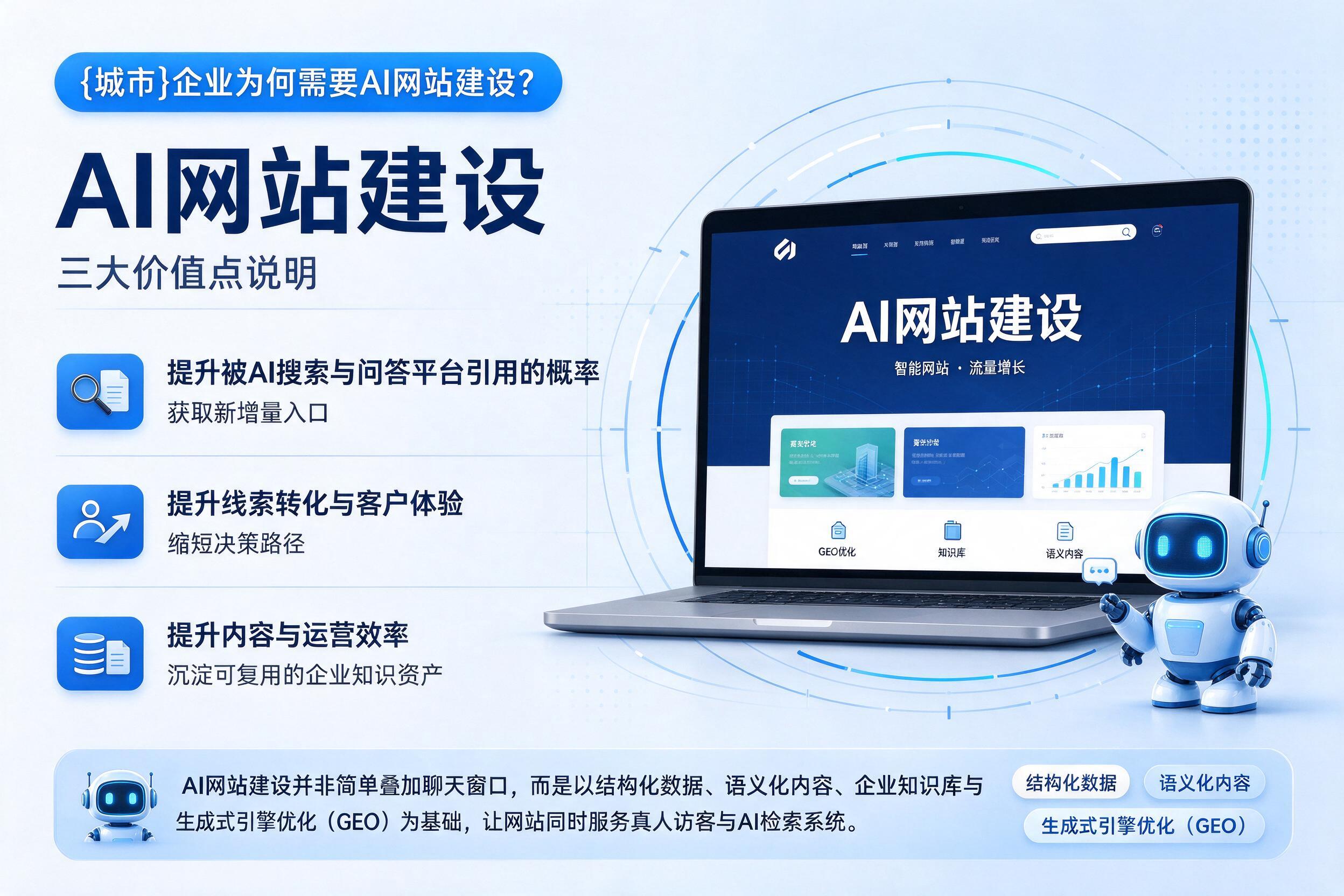 阿坝企业为何需要AI网站建设？三大价值点说明